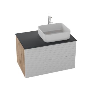 Тумба под раковину Grossman Альба 108011 80см веллингтон/белый